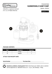 Utilitech PPSP33 Manual Del Usuario