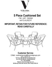 VERANDA CLASSICS 1902244 Manual De Instrucciones