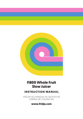 Fridja f1800 Manual De Instrucciones