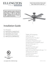 Craftmade Ellington E-WOD52CS5C Guia De Instalacion