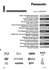 Panasonic DMP-BD75 Instrucciones Básicas De Funcionamiento