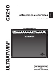 Behringer ULTRATWIN GX210 Instrucciones Resumidas