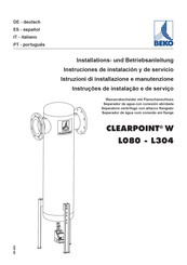 Beko CLEARPOINT W L080 Instruciones De Instalación Y De Servicio