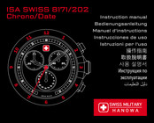 Swiss Military Hanowa ISA SWISS 8171/202 Instrucciones De Uso