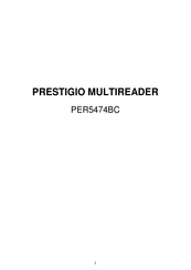 Prestigio MULTIREADER PER5474BC Guia De Inicio Rapido