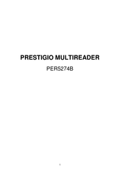 Prestigio MULTIREADER PER5274B Guia De Inicio Rapido