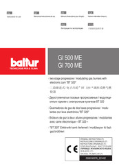 baltur GI 700 ME Manual De Instrucciones De Uso