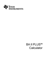 Texas Instruments BA II PLUS Manual Del Usuario