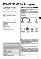 Hilti TE 706-AVR Guia De Inicio Rapido