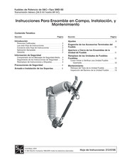 S&C SMD-50 Instrucciones Para Ensamble En Campo, Instalación, Y Mantenimiento