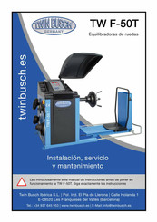 Twin busch TW F-50T Instalación, Servicio Y Mantenimiento