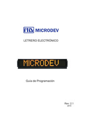 MICRODEV P160R Guía De Programación