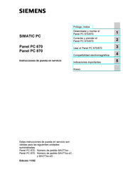 Siemens SIMATIC PC 670 Instrucciones De Puesta En Servicio