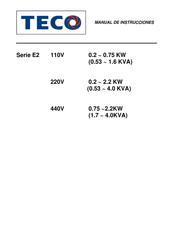 TECO E2-203-H Serie Manual De Instrucciones