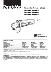 Makita MGA450 Manual De Instrucciones