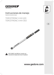 Gedore TORCOTRONIC III KH 350 Instrucciones De Manejo