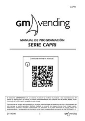 GM VENDING CAPRI Serie Manual De Programación