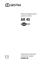 GESTRA AK 45 Traducción Del Manual De Instrucciones Original