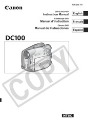 Canon DC100 Manual De Instrucciones