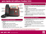 Yealink T23G Guía Rápida