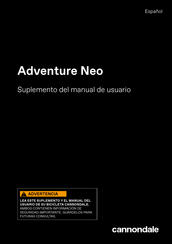 Cannondale Adventure Neo Suplemento Del Manual De Usuario