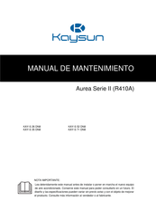 Kaysun KAY-S 52 DN8 Manual De Mantenimiento