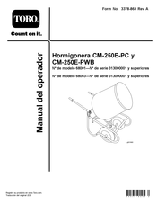 Toro CM-250E-PWB Manual Del Operador