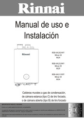 Rinnai REB-KA2529FF Manual De Uso E Instalación