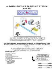 Air+Health AH-1 Manual De Instrucciones