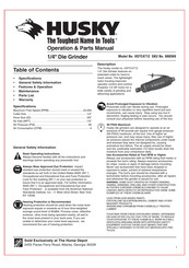 Husky HSTC4612 Manual De Instrucciones De Operación Y Lista De Partes