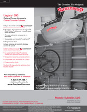 Overhead door Legacy 800 Manual Del Usuario