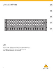 Behringer S32 Guia De Inicio Rapido