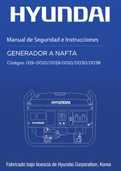Hyundai 019-0021 Manual De Instrucciones Y Seguridad