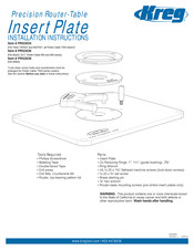 Kreg Insert Plate Instrucciones De Instalación