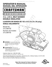 Craftsman professional 315.268192 Manuel Del Operador