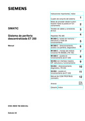 Siemens SIMATIC ET 200 Manual