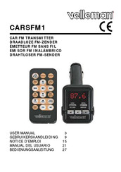 Velleman CARSFM1 Manual Del Usuario