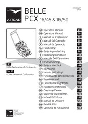 Altrad Belle PCX 16/45 Manual Del Operador