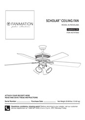 Fanimation SCHOLAR 0747660 Manual De Instrucciones