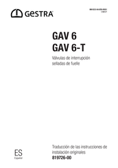 GESTRA GAV 6-T Serie Traducción De Las Instrucciones De Instalación Originales