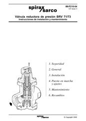 Spirax Sarco BRV71 Instrucciones De Instalación Y Mantenimiento