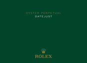 ROLEX OYSTER PERPETUAL DATEJUST Manual Del Usuario