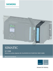 Siemens SIMATIC S7-1500 Manual De Producto