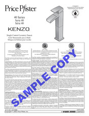 Price Pfister KENZO 40 Serie Manual Del Usario