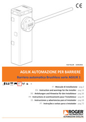 Roger Technology AGILIK 1 Serie Instrucciones Y Advertencias Para El Instalador