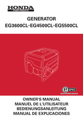 Honda Power Products EG4500CL Manual De Explicaciones