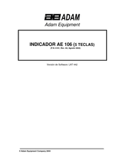 Adam Equipment AE 106 Manual Del Usario