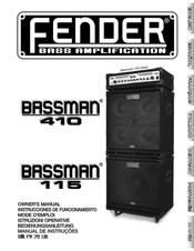 Fender BASSMAN 115 Instrucciones De Funcionamiento