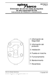 Spirax Sarco AE10S Instrucciones De Instalación Y Mantenimiento