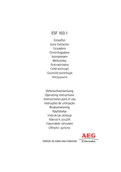 Electrolux AEG ESF 103.1 Instrucciones Para El Uso